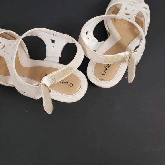 Croft & Barrow Sandals Sz 7 Womens 2.5" Cork Heel Adjustable Shoes Wedge - Picture 12 of 14